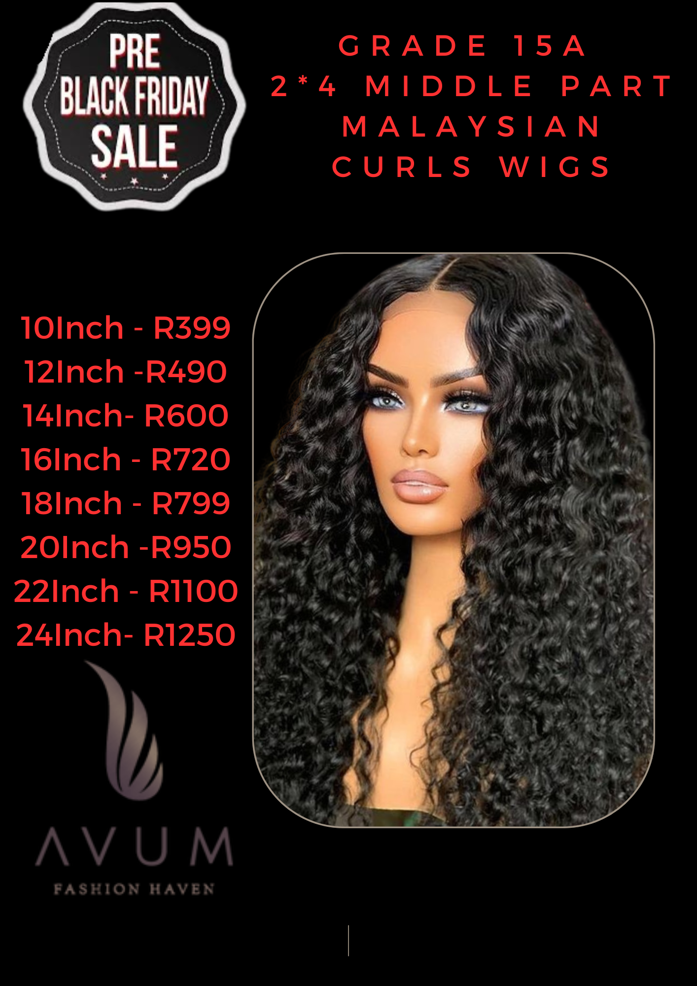 Curly middle part wigs