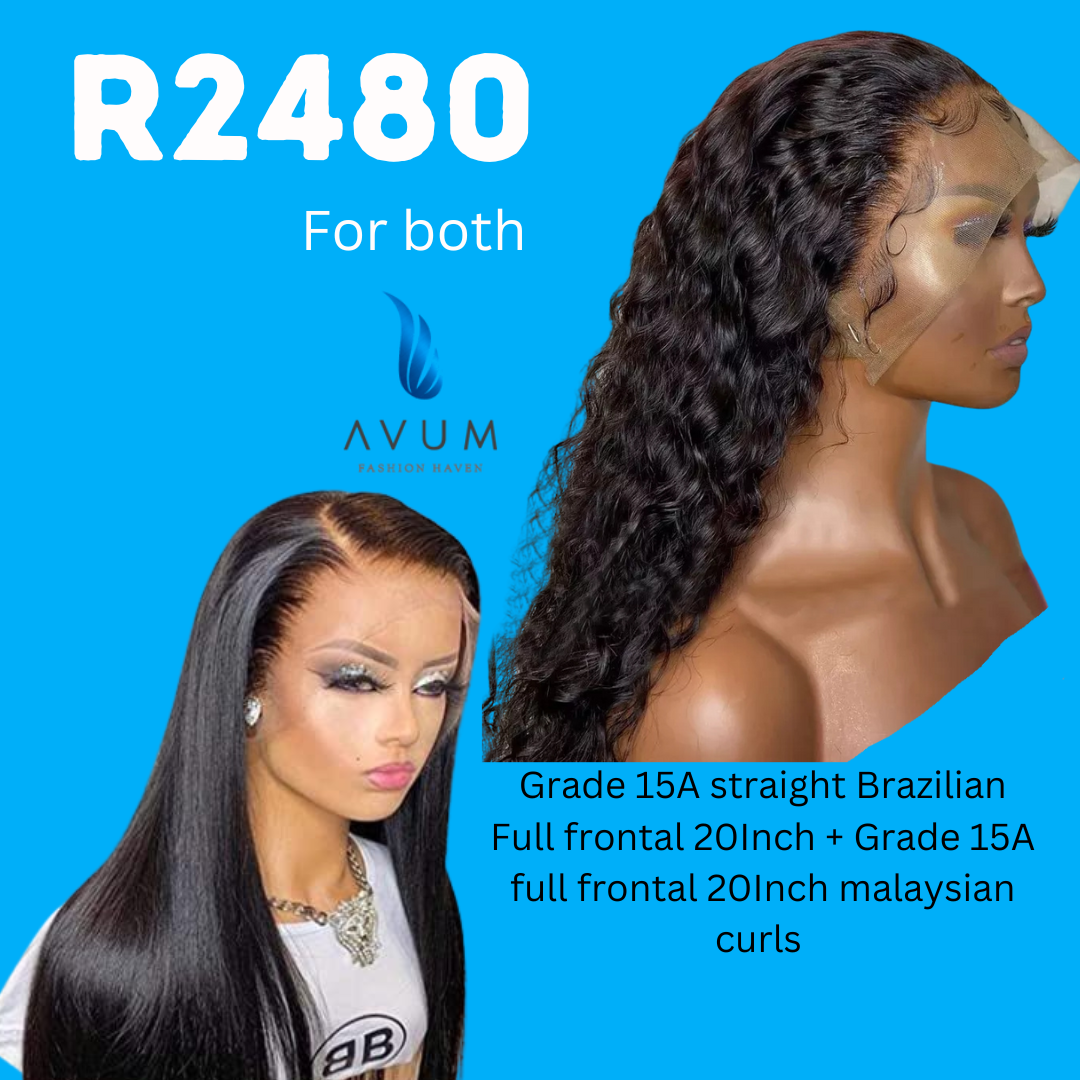 Straight 20inch Full frontal + full frontal 20Inch malaysian