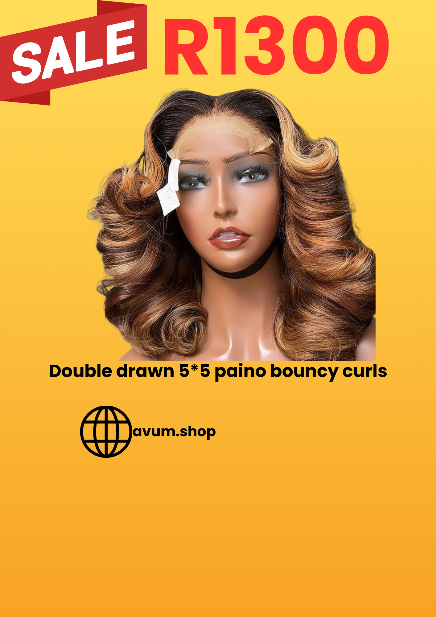 5*5 double drawn bouncy curls