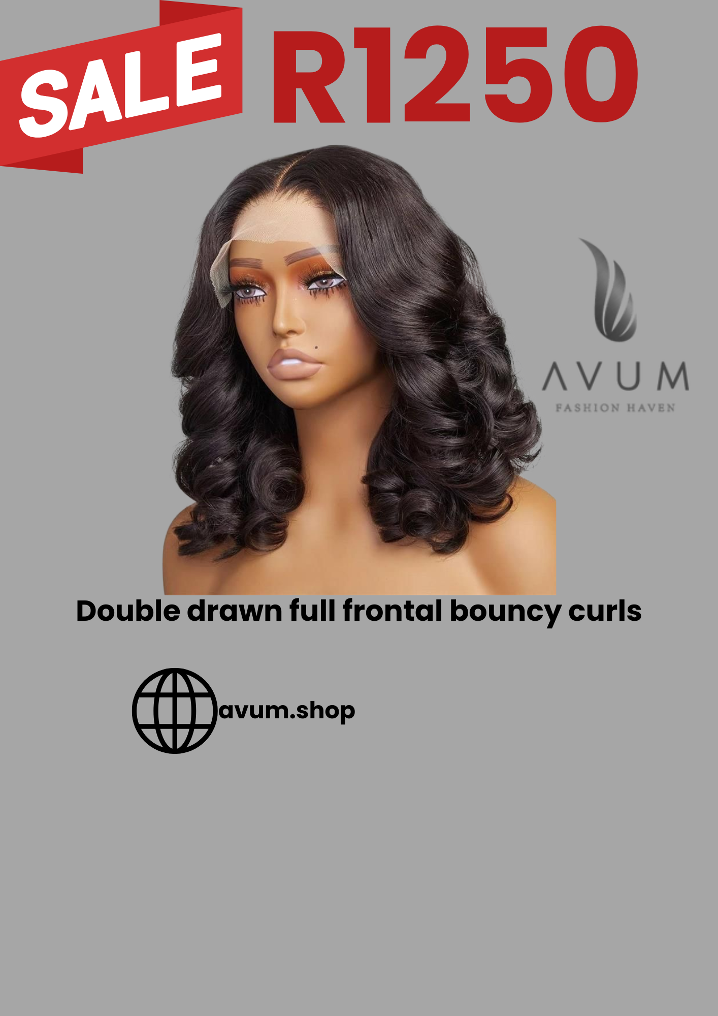 5*5 Double drawn bouncy short curls