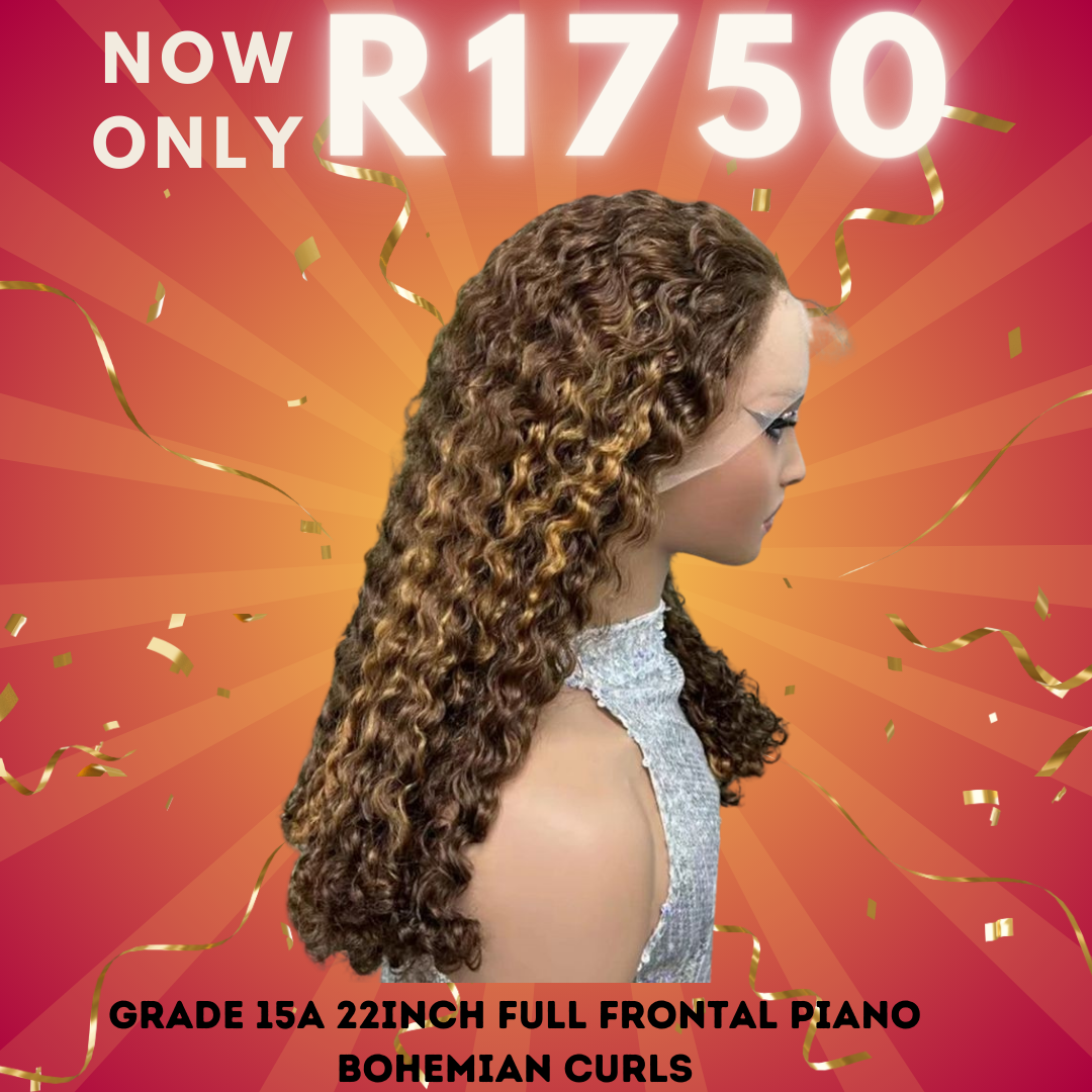 22Inch piano full frontal curls