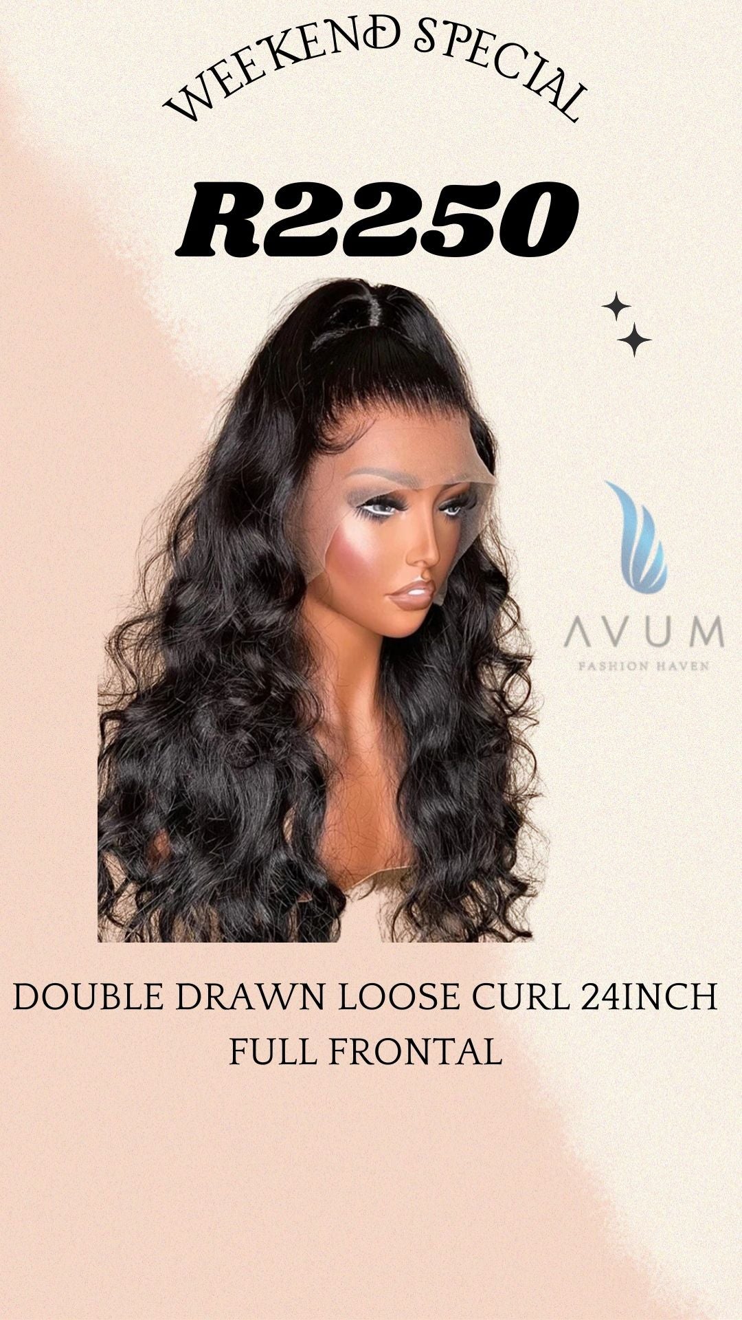 24inch full frontal double drawn lOOSE curls