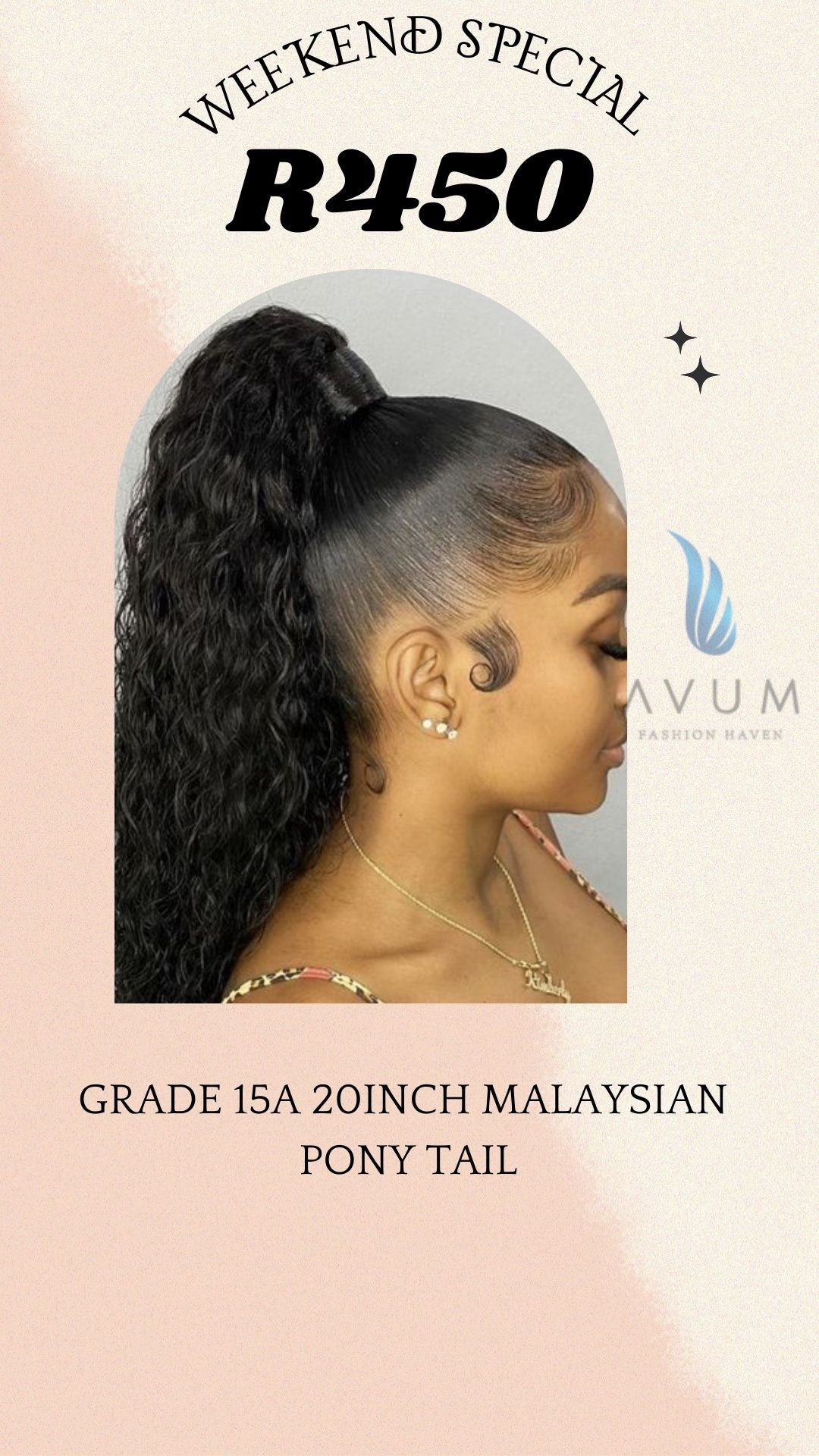 20inch malaysian ponytail